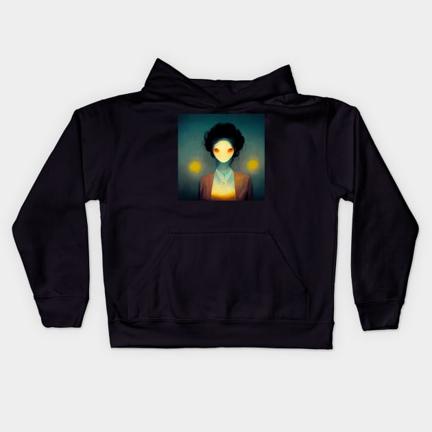 Unknown Yokai Kids Hoodie by Sebastien Morgan Creations